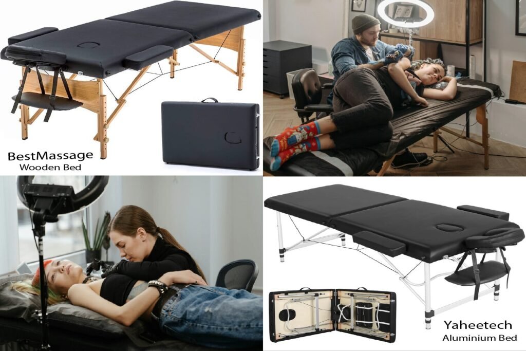 Portable tattoo bed table