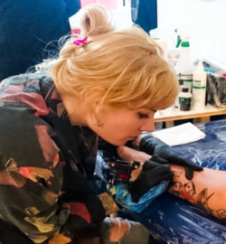 Myra Brodsky. A German tattoo artist started her tattooing career in 2008.
